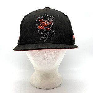 Detroit Tigers Retro New Era Tiger Stadium Baseball Hat Black Sz 7 3/8 MLB